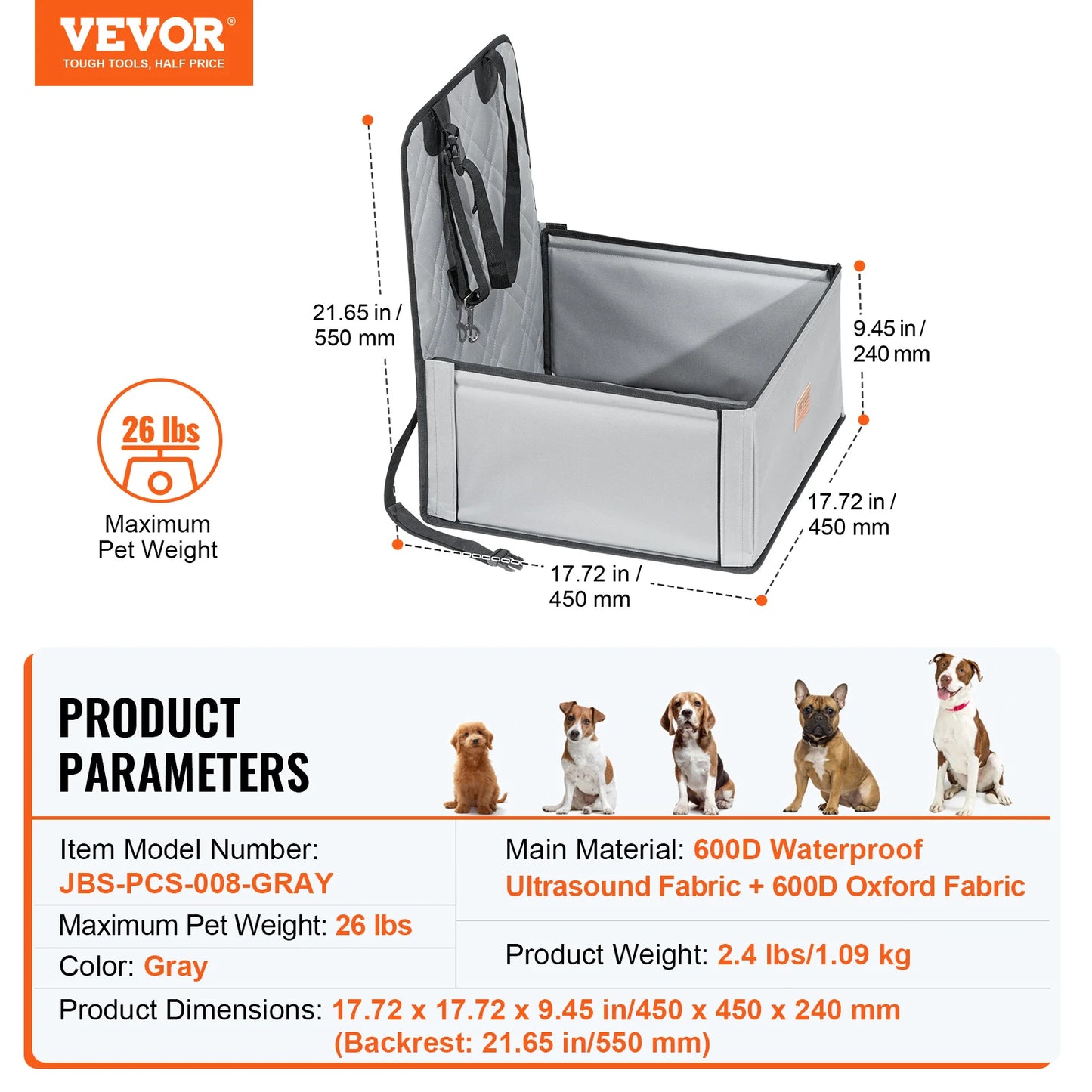 Waterproof Pet Car Seat Cover