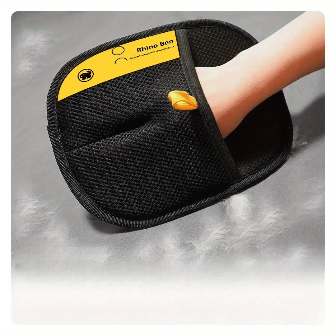 Double-Sided Pet Hair Removal Grooming Gloves