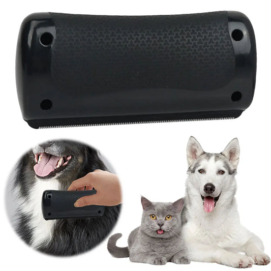 Pet Deshedding Brush & Fur Knot Cutter for Dogs & Cats