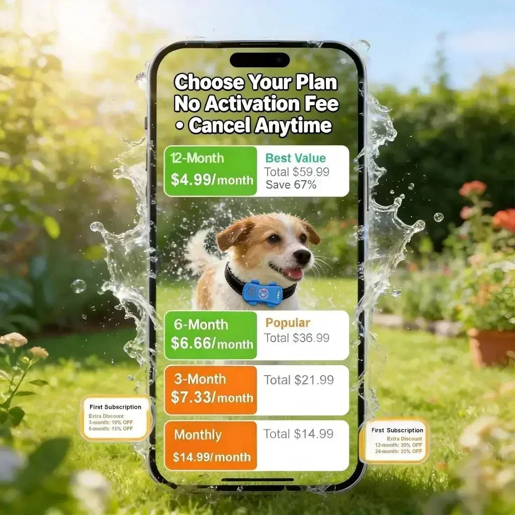 4G GPS Pet Tracker for Dogs & Cats – Real-Time Tracking, Built-In SIM, IP67 Waterproof