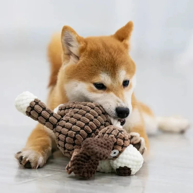 Plush Squeaky Donkey Chew Toy for Puppies & Small Dogs