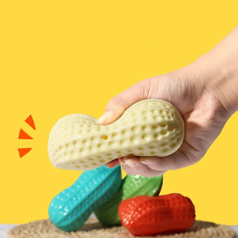Peanut Squeaky Chew Toy