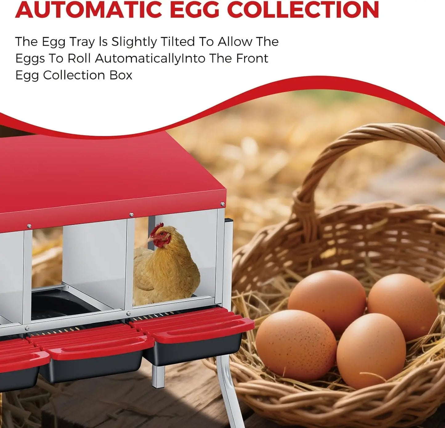 Automatic Roll-Out Chicken Nesting Box