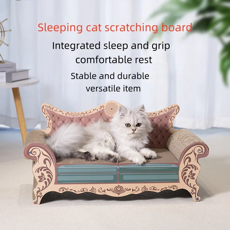L-Shaped Cat Scratch Board & Bed