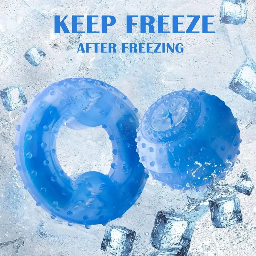 Freezable Dog Chew Toys – Ice Series Teething Balls & Bones for Summer
