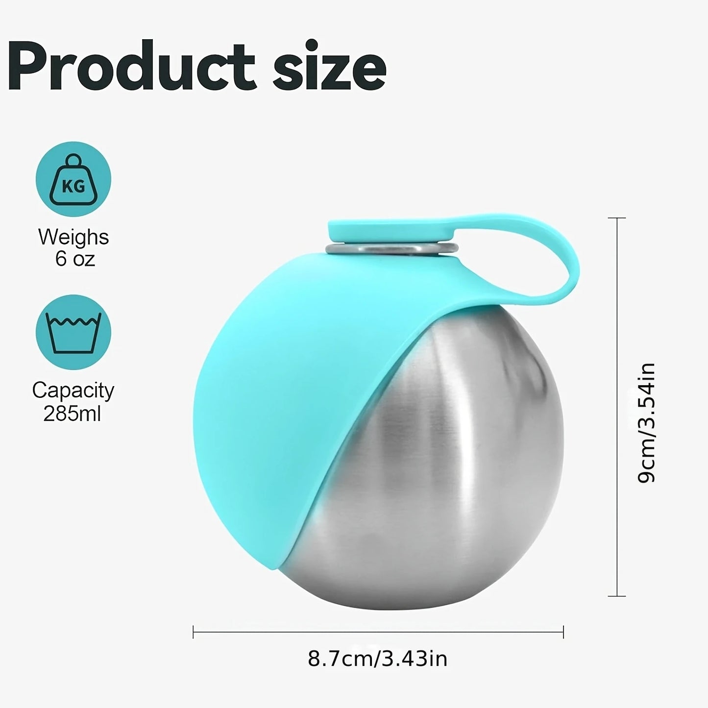 Portable Stainless Steel Pet Travel Water Bottle with Bowl