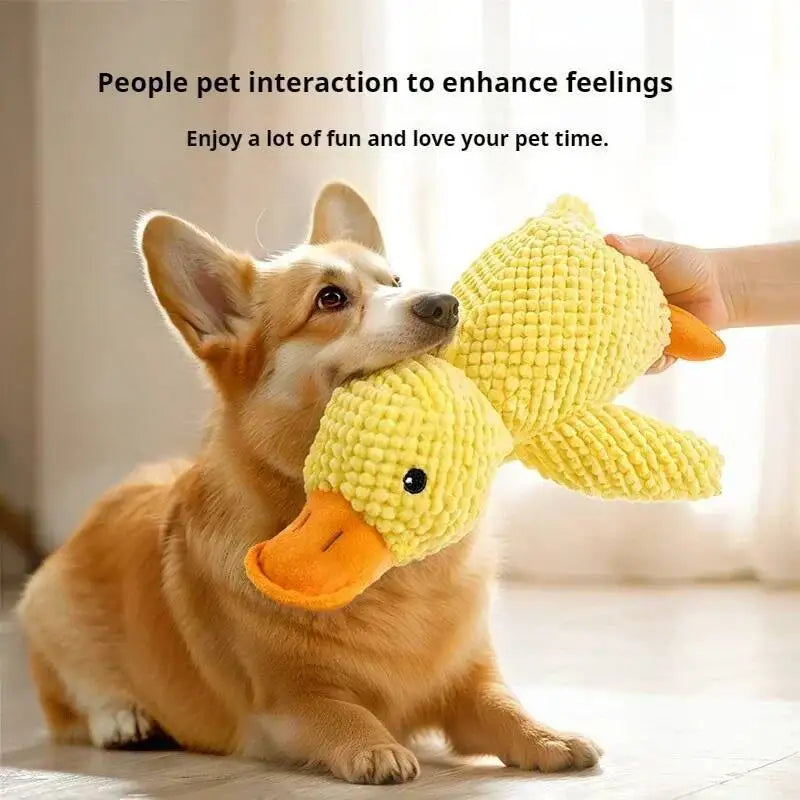 Squeaky Plush Duck Dog Toy – Bite-Resistant Chew & Sleep Companion
