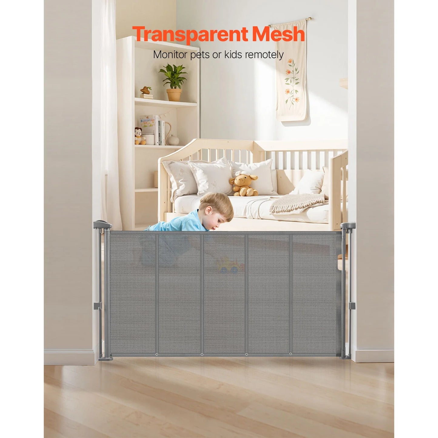 Retractable Pet & Baby Safety Gate (55–110 in.)