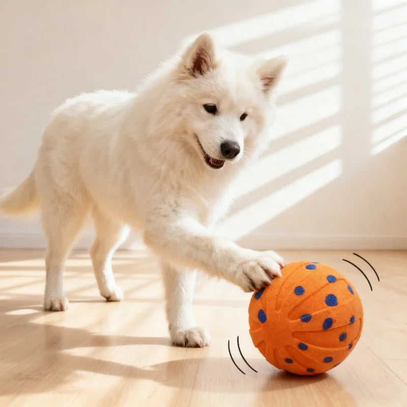 Interactive Automatic Moving Dog Ball – Bouncing & Rotating Smart Ball for Small, Medium & Large Dogs