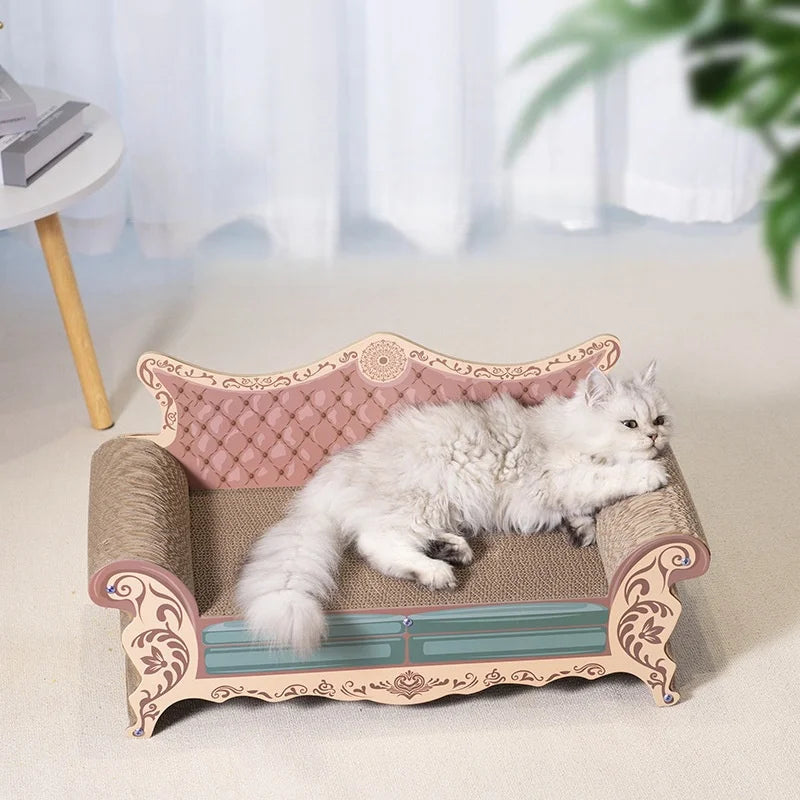 L-Shaped Cat Scratch Board & Bed
