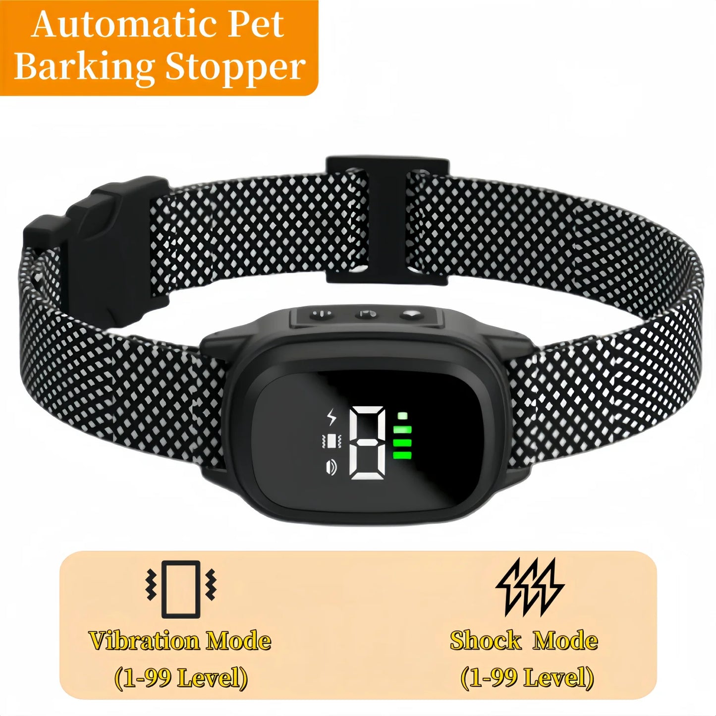 Rechargeable Anti-Bark Vibration Dog Collar