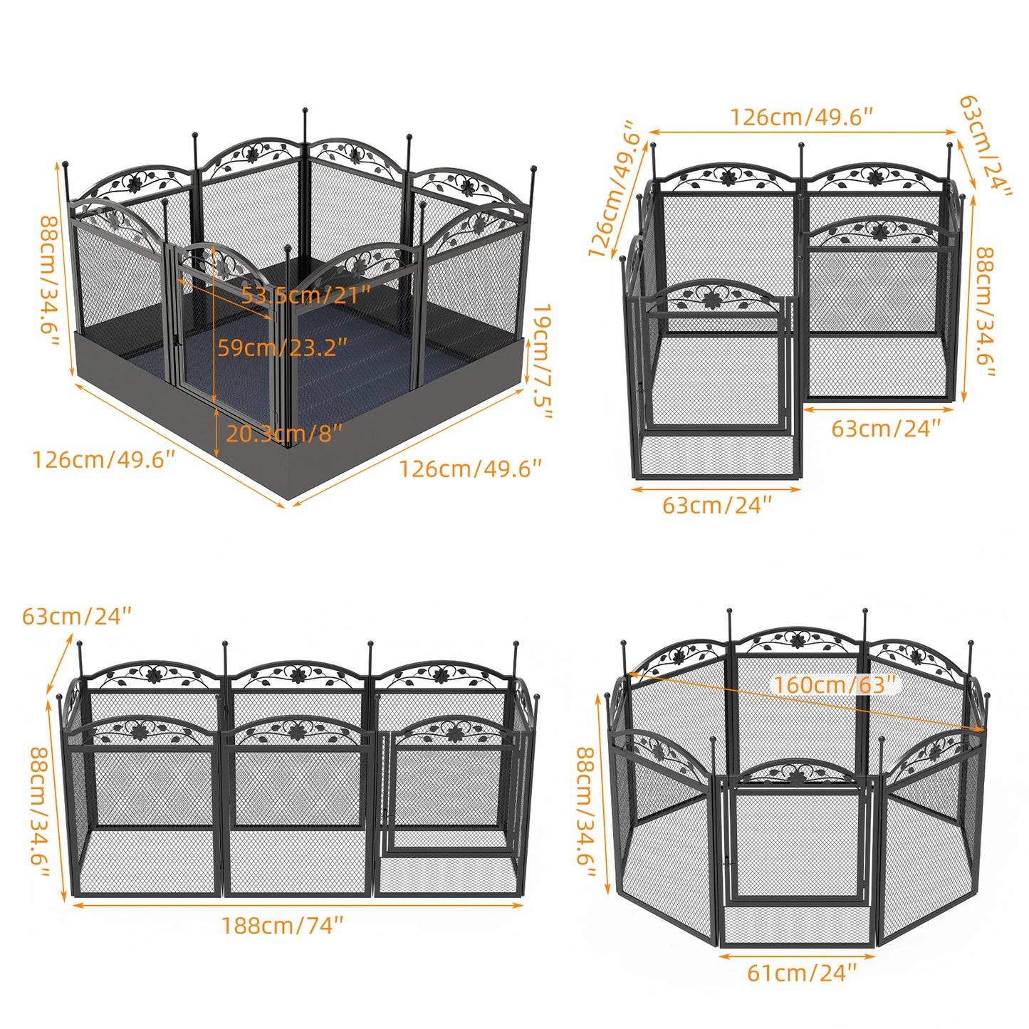 8-Panel Heavy Duty Dog Playpen – Indoor & Outdoor