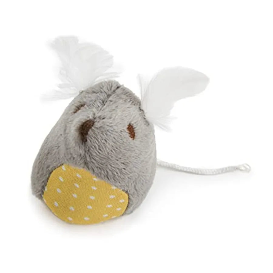 Mouse Mates Plush Catnip Cat Toys – Set of 2 (Brown & Gray)