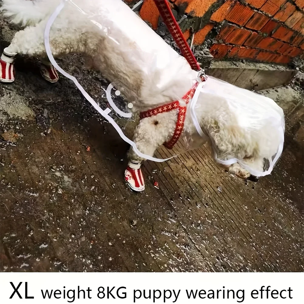 Transparent Waterproof Dog Raincoat – Clear Rain Jacket for Small & Medium Dogs | Teddy, Bichon Frise & More