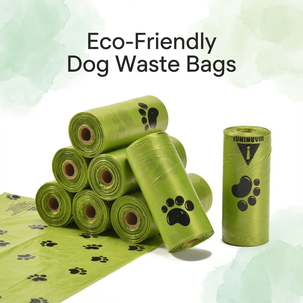 Eco-Friendly Pet Waste Bags – Biodegradable, Scented & Leakproof with Dispenser for Dogs & Cats