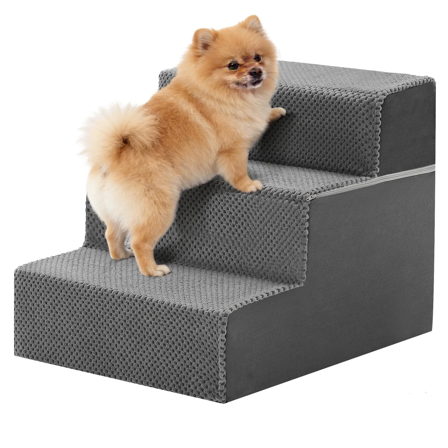 Foam Dog Stairs for Small Dogs – Non-Slip Indoor Pet Steps for Beds, Sofas & Couches, 3, 4 or 5 Step