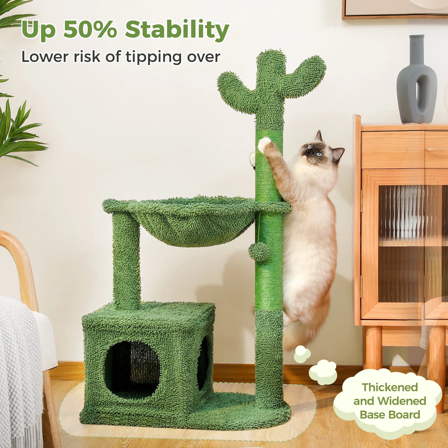 Cactus Cat Tree with Sisal Scratching Posts