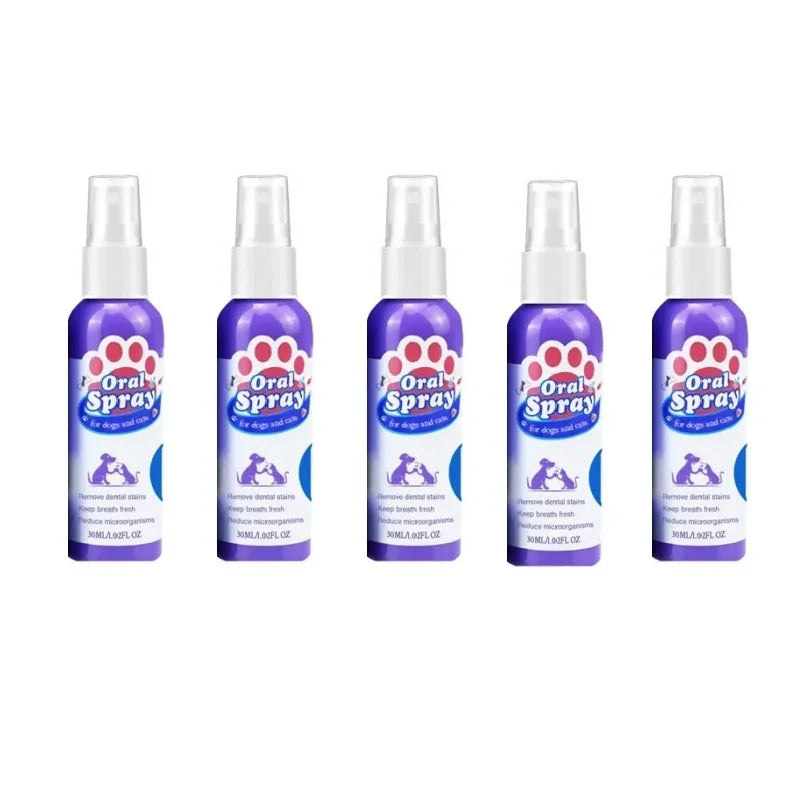 Pet Teeth Cleaning Spray – Oral Care for Cats & Dogs | Removes Stains, Whitens & Freshens Breath