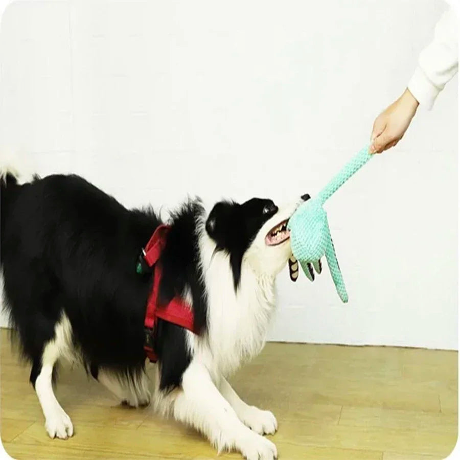 Plush Octopus Squeaky Dog Toy