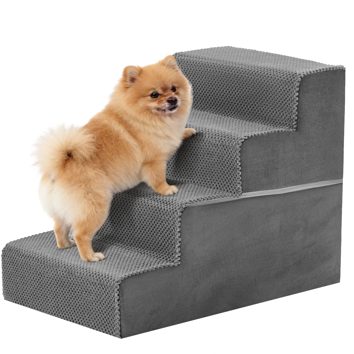 Foam Dog Stairs for Small Dogs – Non-Slip Indoor Pet Steps for Beds, Sofas & Couches, 3, 4 or 5 Step