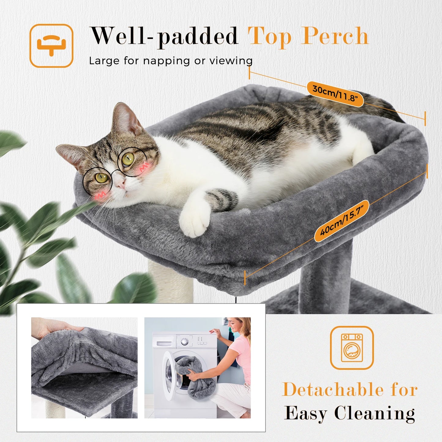 Multilevel Cat Tower with Sisal Posts