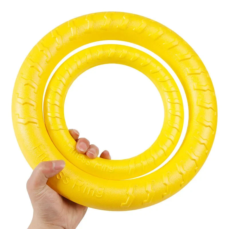 EVA Foam Dog Toy Ball – Floating, Bite-Resistant Rope Ball with Pull Ring for Fetch, Training & Teething