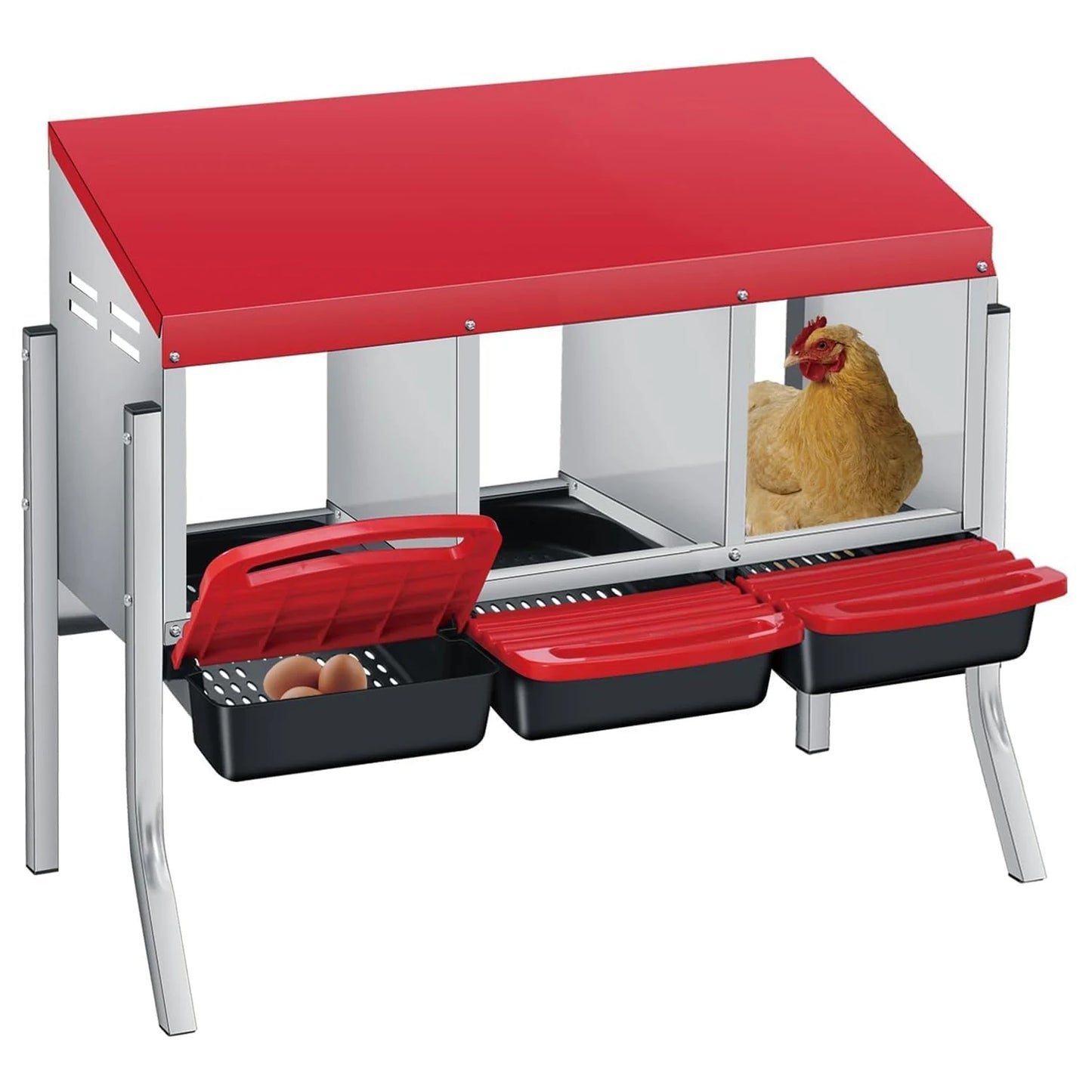 Automatic Roll-Out Chicken Nesting Box
