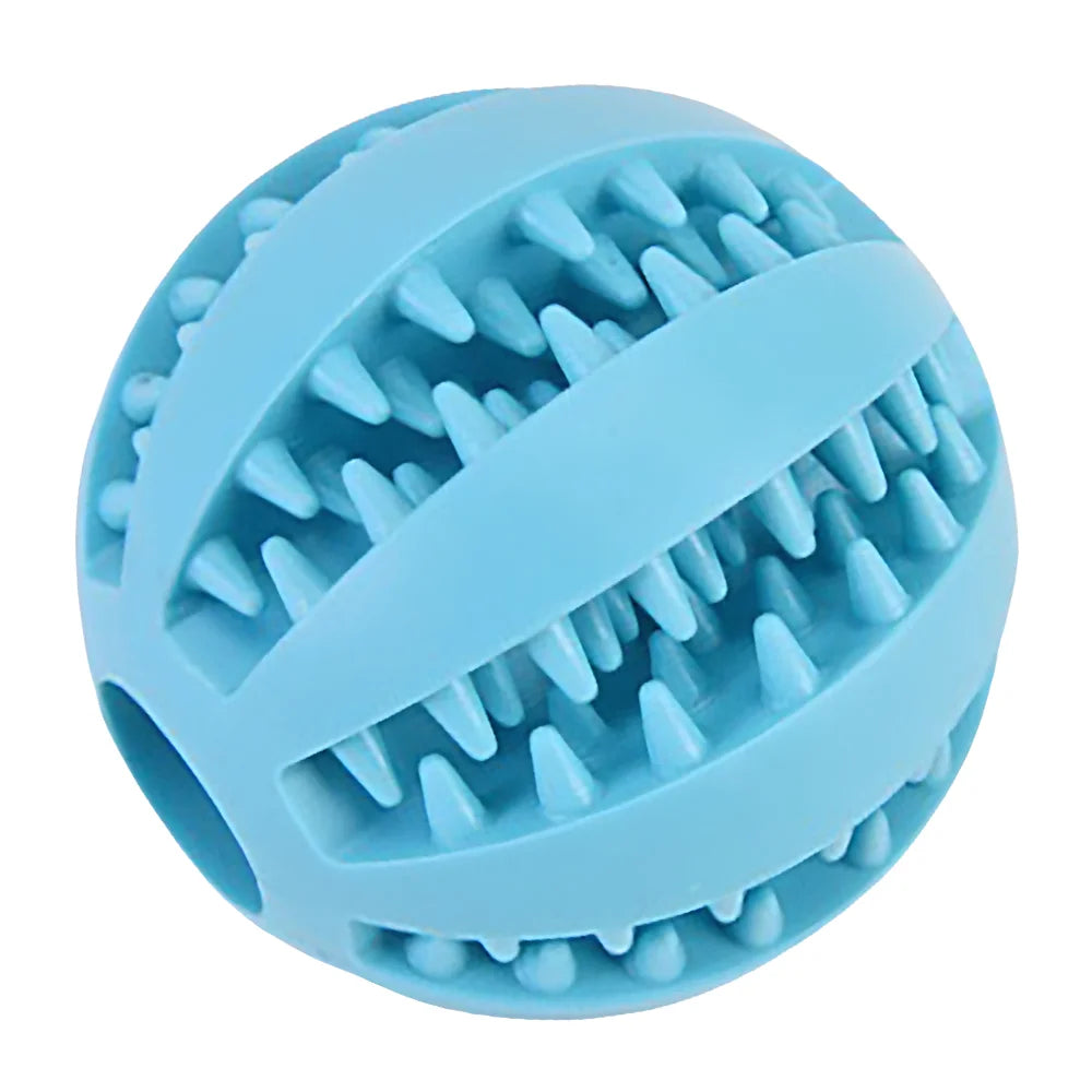 Treat-Dispensing Rubber Chew Ball – Teething & Puzzle Toy for Dogs
