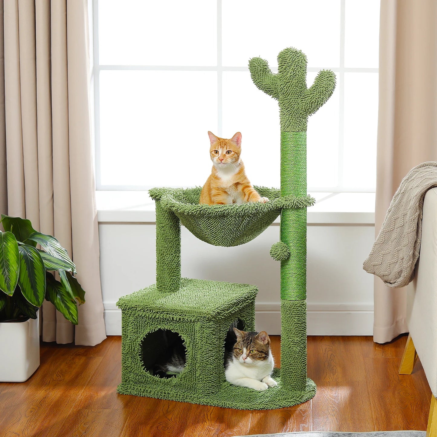 Cactus Cat Tree with Sisal Scratching Posts