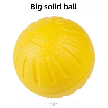 EVA Foam Dog Toy Ball – Floating, Bite-Resistant Rope Ball with Pull Ring for Fetch, Training & Teething