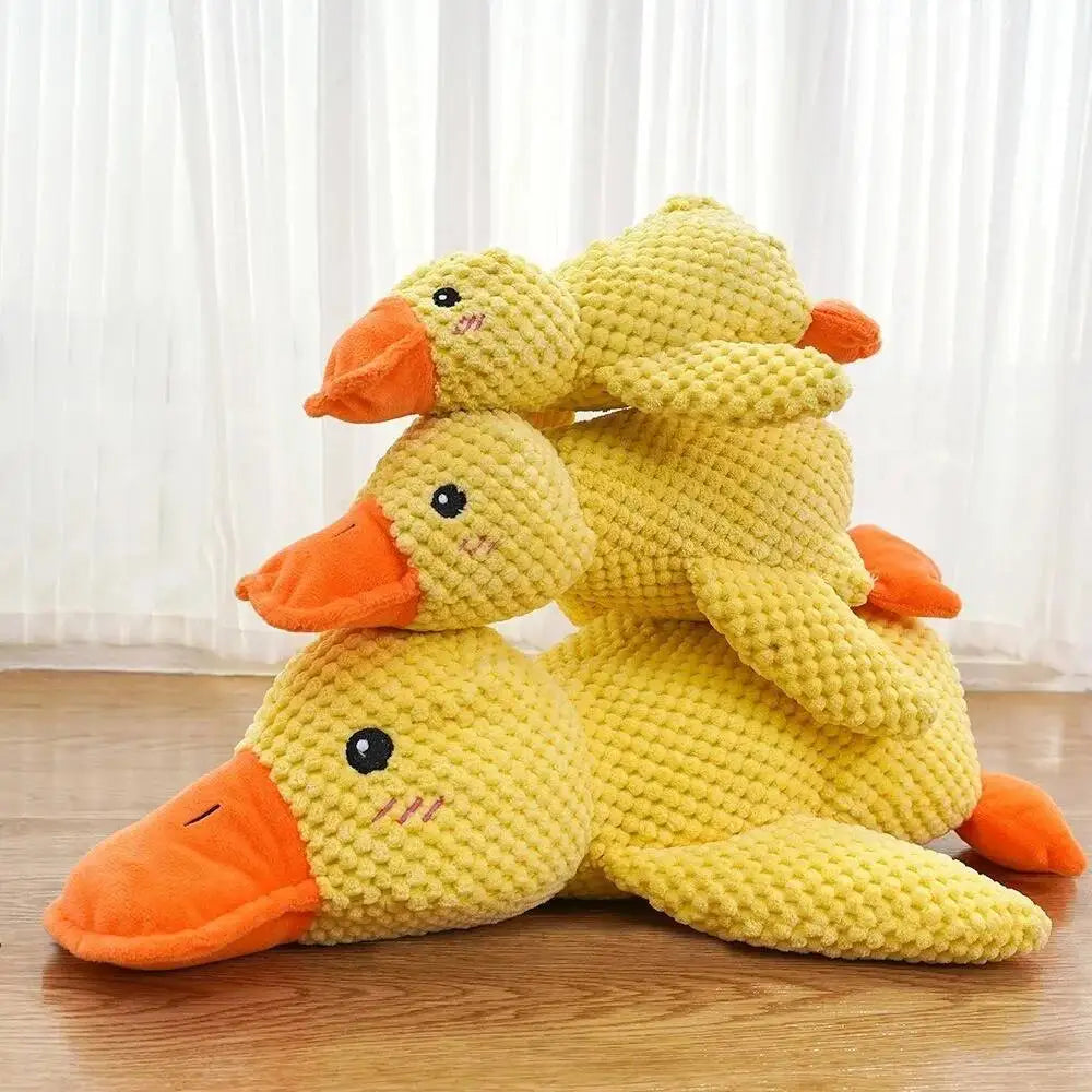 Squeaky Plush Duck Dog Toy – Bite-Resistant Chew & Sleep Companion