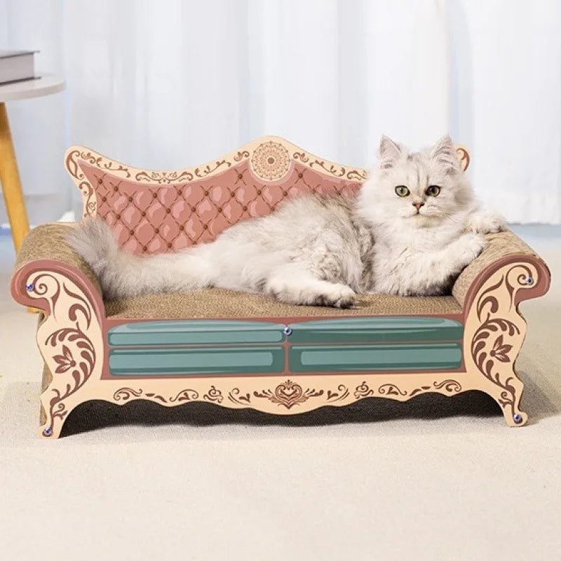 L-Shaped Cat Scratch Board & Bed