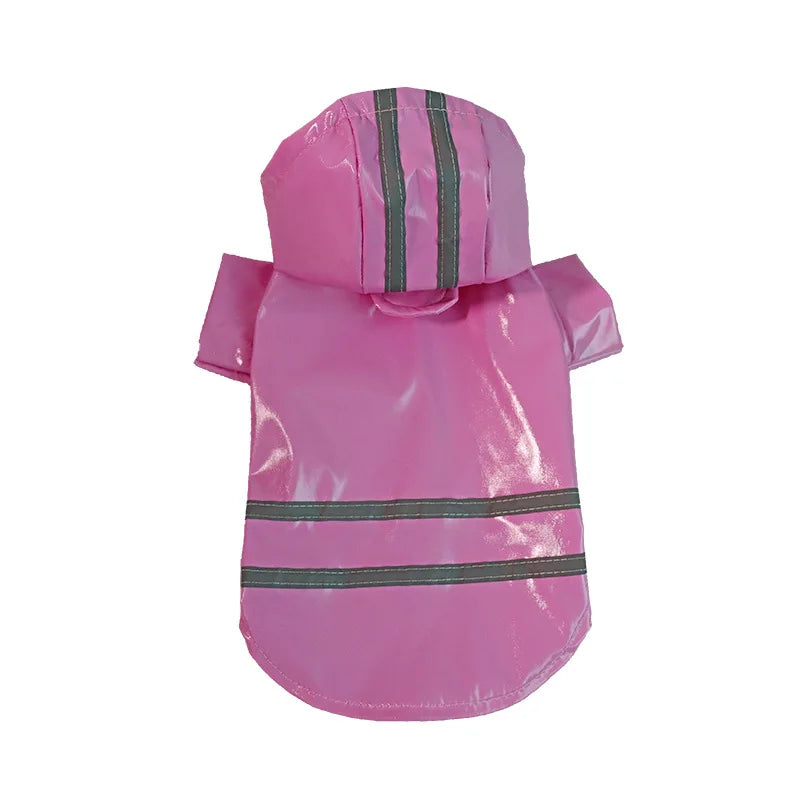 Waterproof Dog & Cat Raincoat – Reflective Hooded Jacket for Small Pets, Sizes S–XL
