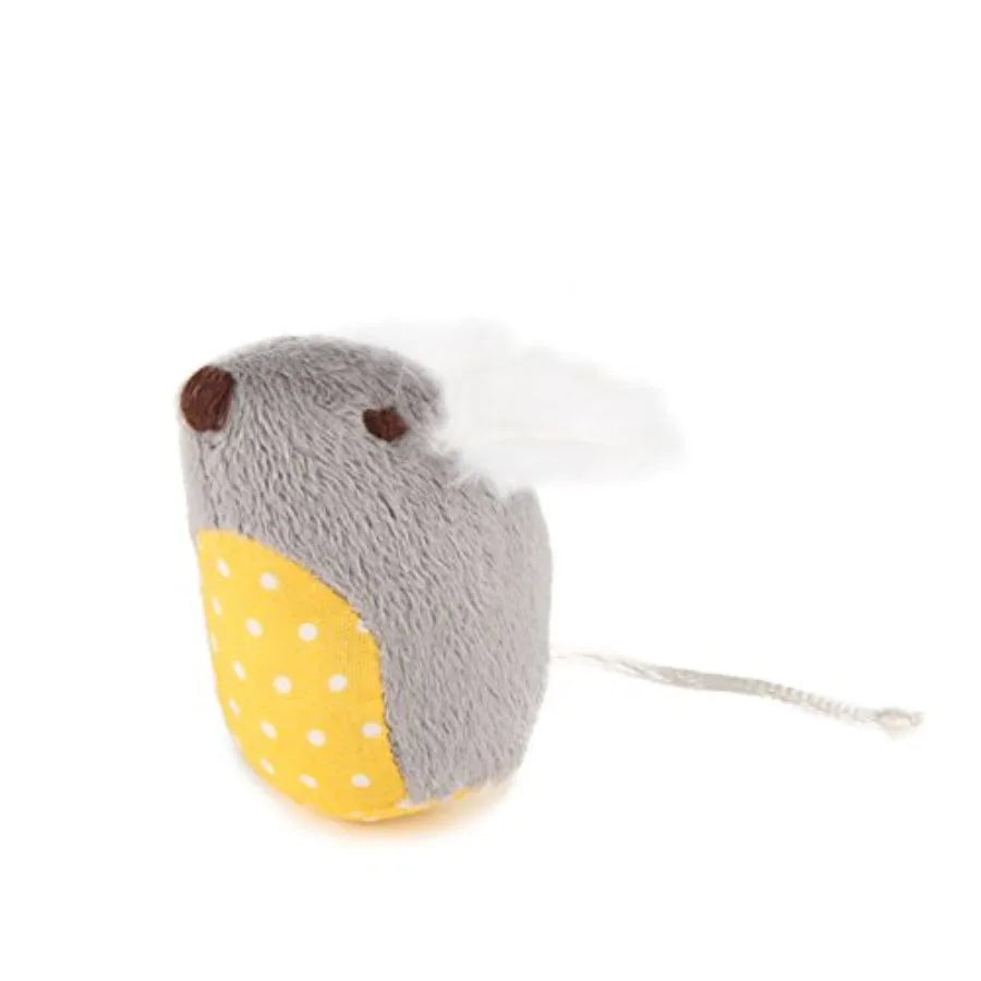 Mouse Mates Plush Catnip Cat Toys – Set of 2 (Brown & Gray)