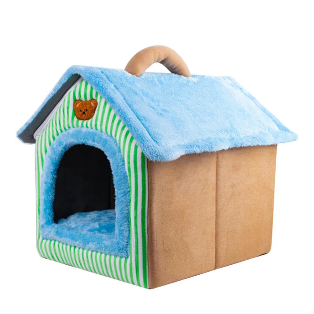 Foldable Pet Cave House – Removable & Washable