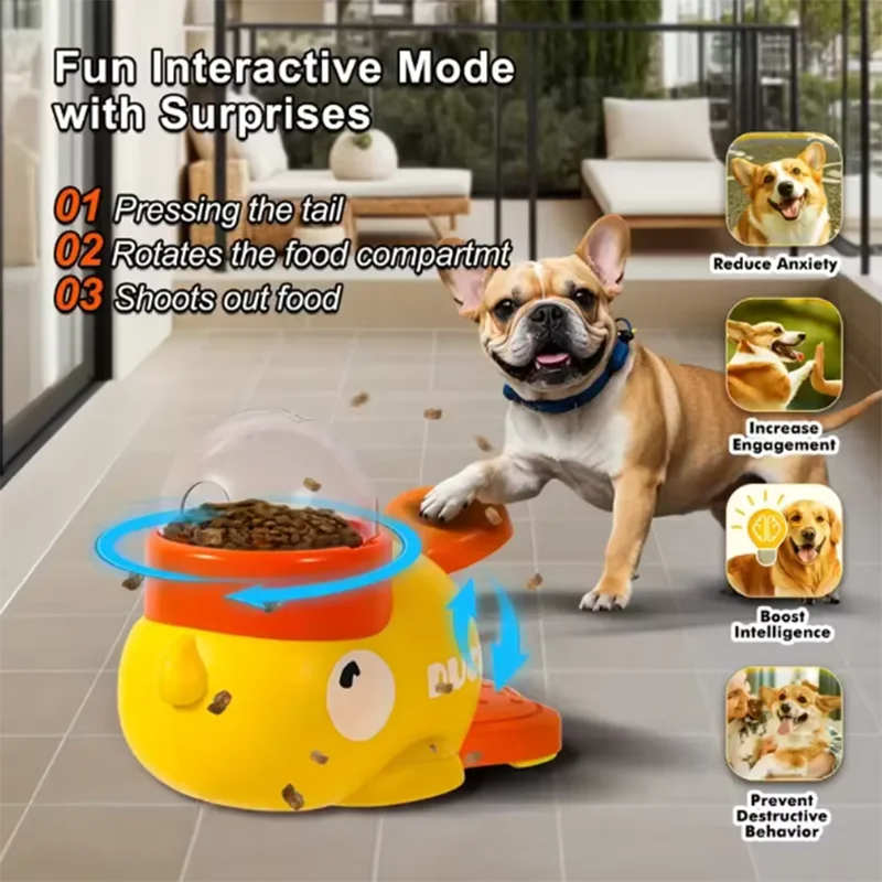 Interactive Duck Puzzle Feeder – Slow Feed & Mental Stimulation Toy for Dogs & Cats