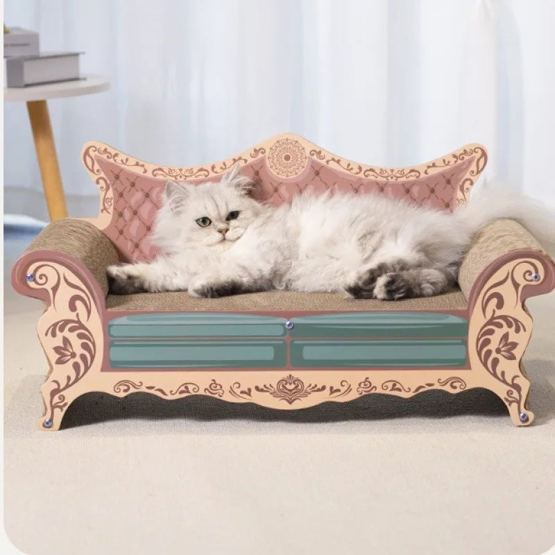 L-Shaped Cat Scratch Board & Bed