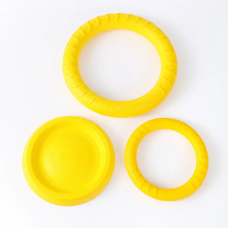 EVA Foam Dog Toy Ball – Floating, Bite-Resistant Rope Ball with Pull Ring for Fetch, Training & Teething