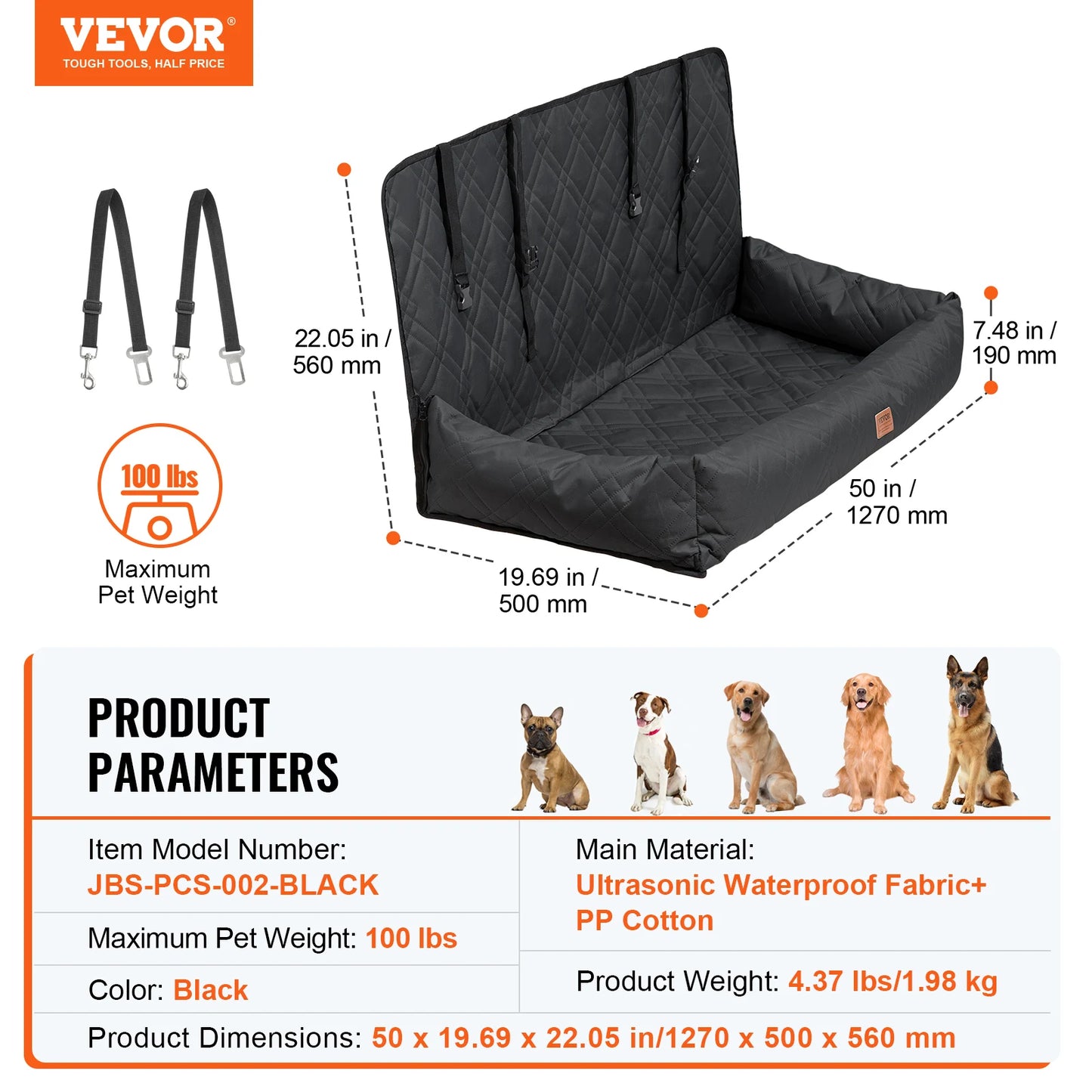 Waterproof Pet Car Seat Cover