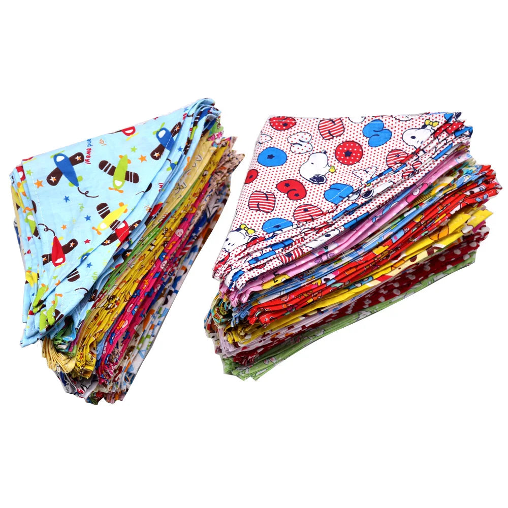 Cotton Dog Bandana Bibs – 10 Pack (S/M/L/XL)