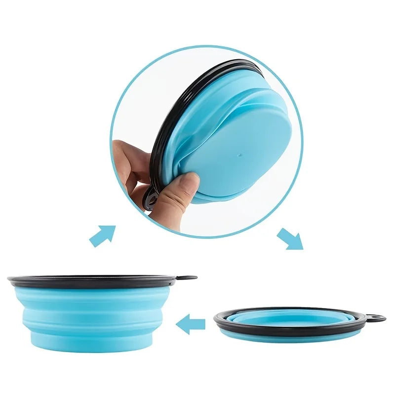 Collapsible Pet Bowl – Portable Silicone Food & Water Bowl for Cats & Dogs
