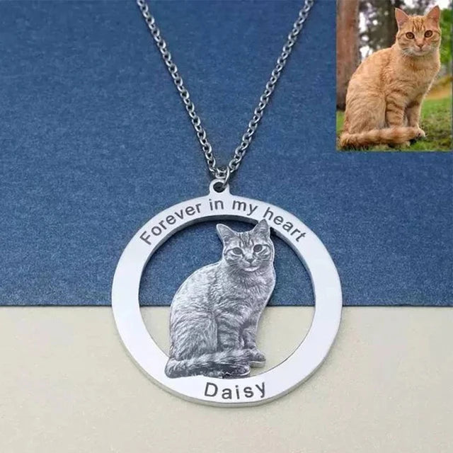 Custom Pet Photo Keychain – Personalized Memorial Jewelry for Cat & Dog Lovers
