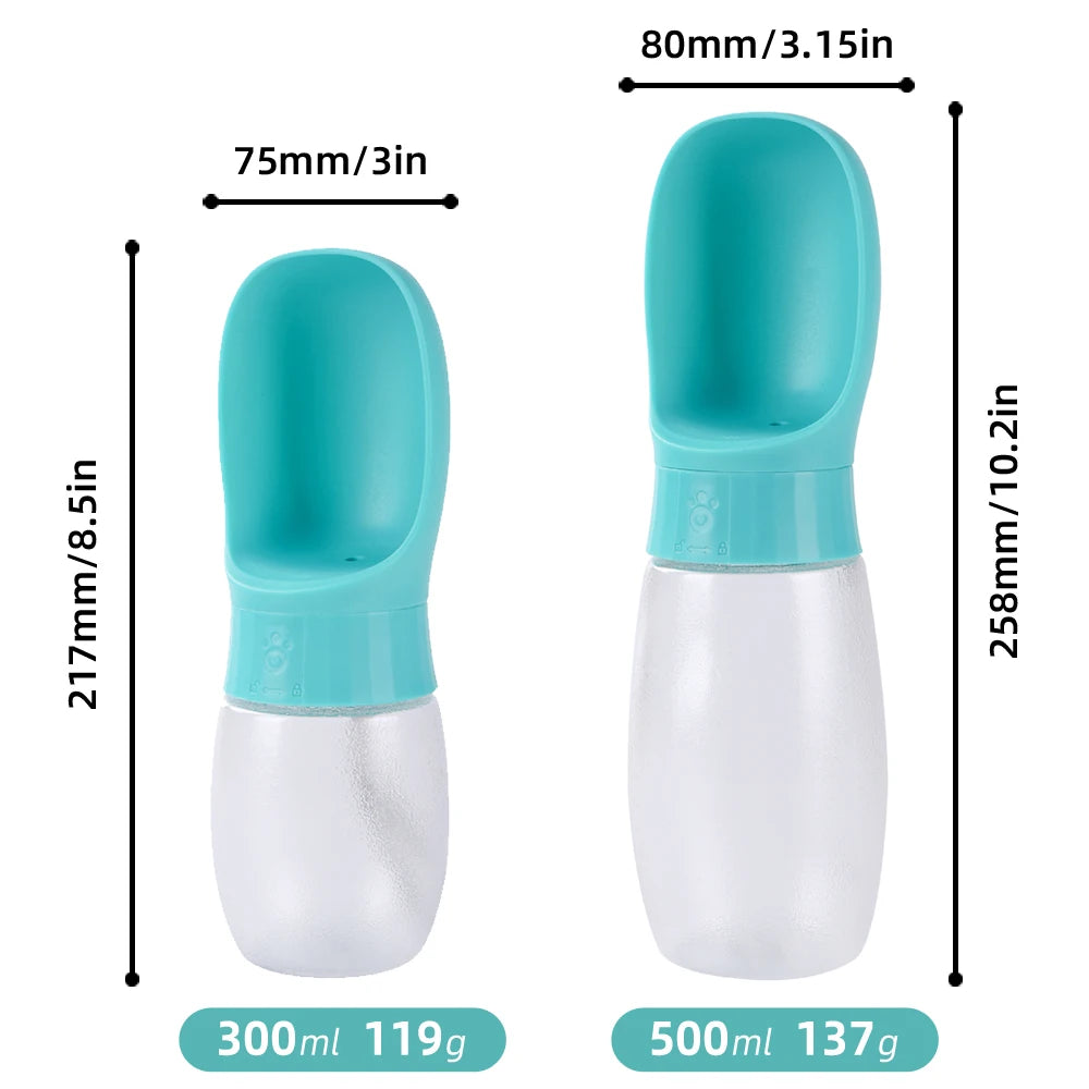 Portable Dog Water Bottle & Bowl – 500ml Travel Dispenser for Dogs & Cats | Hiking, Walking & Outdoor Use
