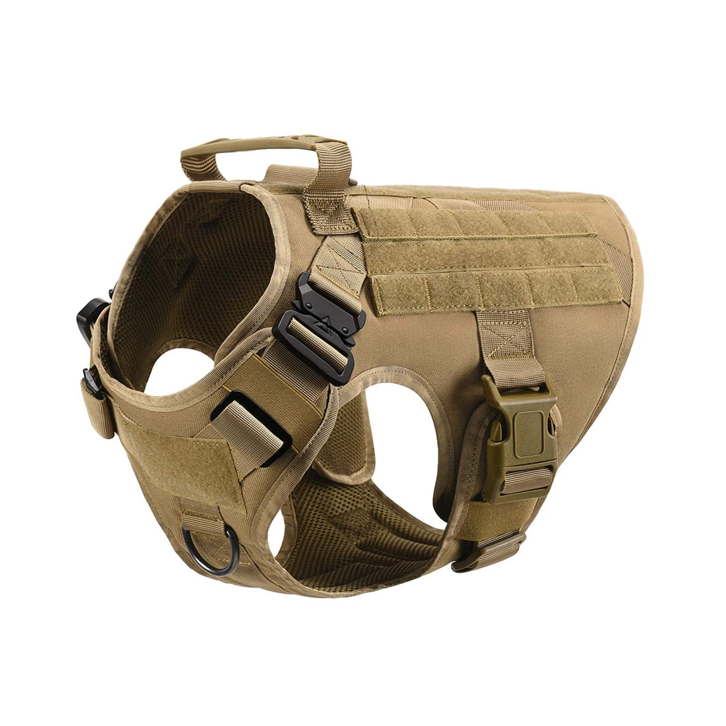 Tactical Dog Harness with Leash & MOLLE Pouches
