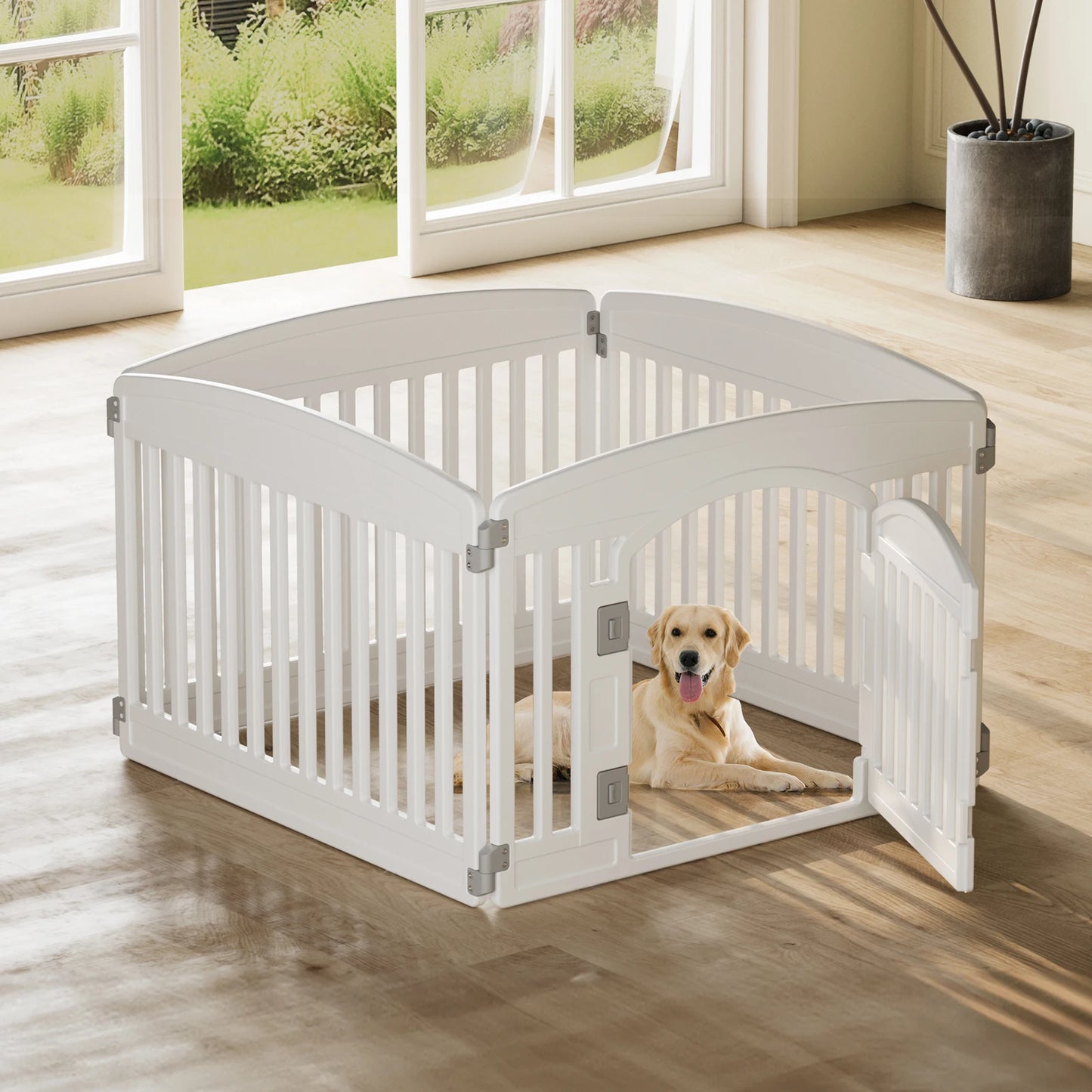Expandable Dog Playpen – 6 Panel Folding Pet Fence