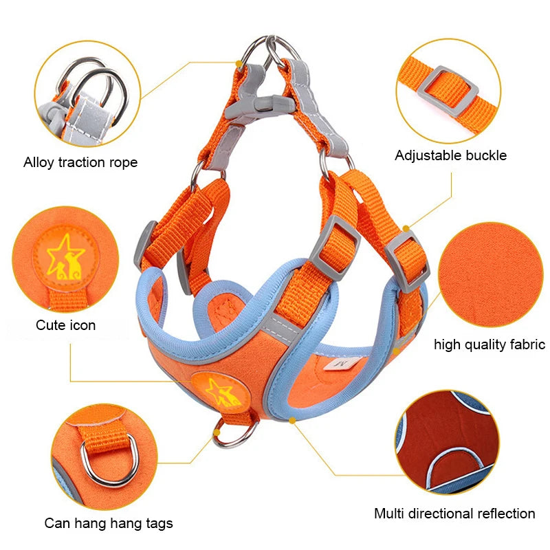 Reflective Mesh Dog Harness