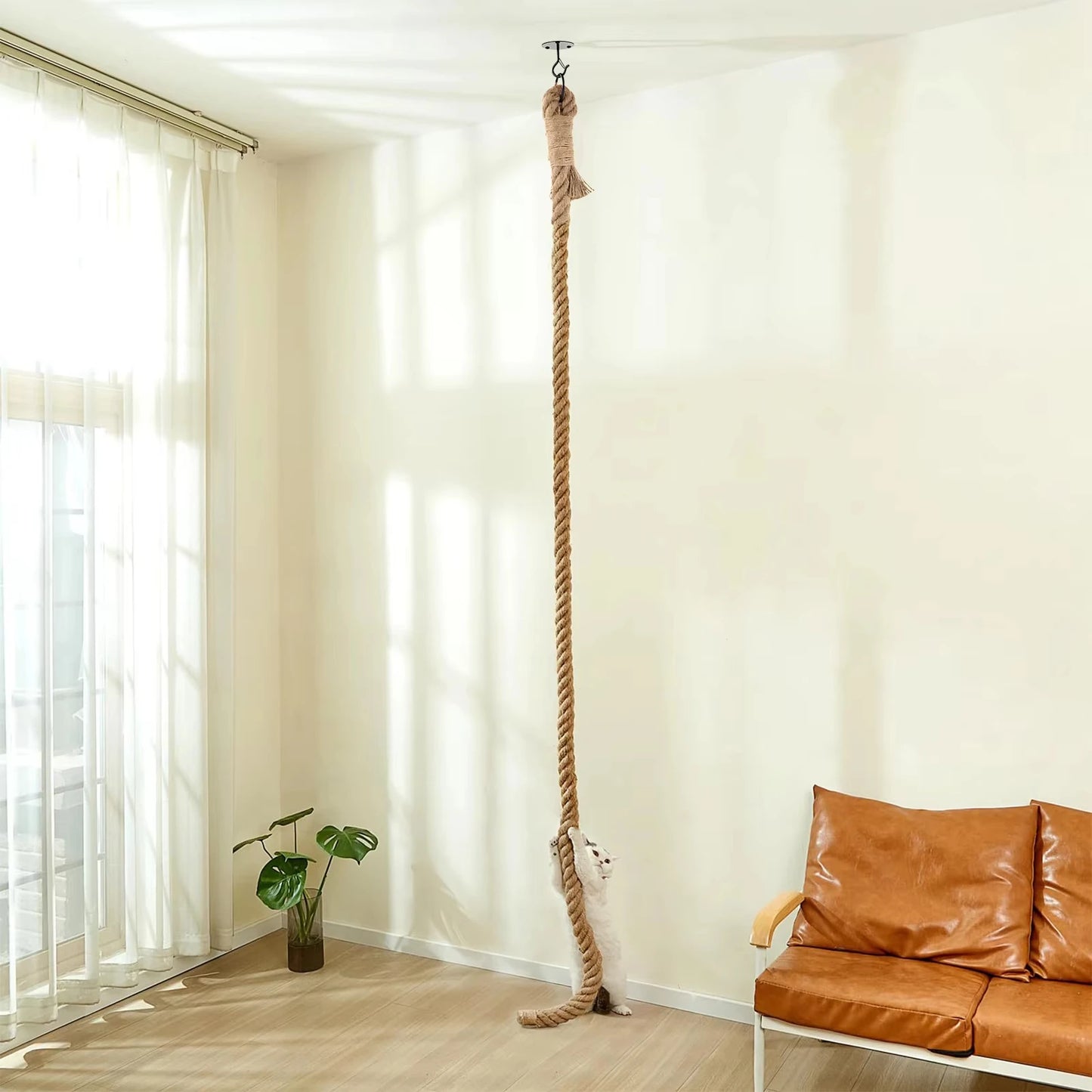 Cat Sisal Climbing Rope & Scratching Post – Indoor Jungle Gym for Climbing, Scratching & Play