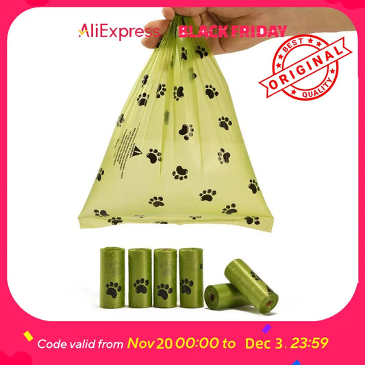 Eco-Friendly Pet Waste Bags – Biodegradable, Scented & Leakproof with Dispenser for Dogs & Cats