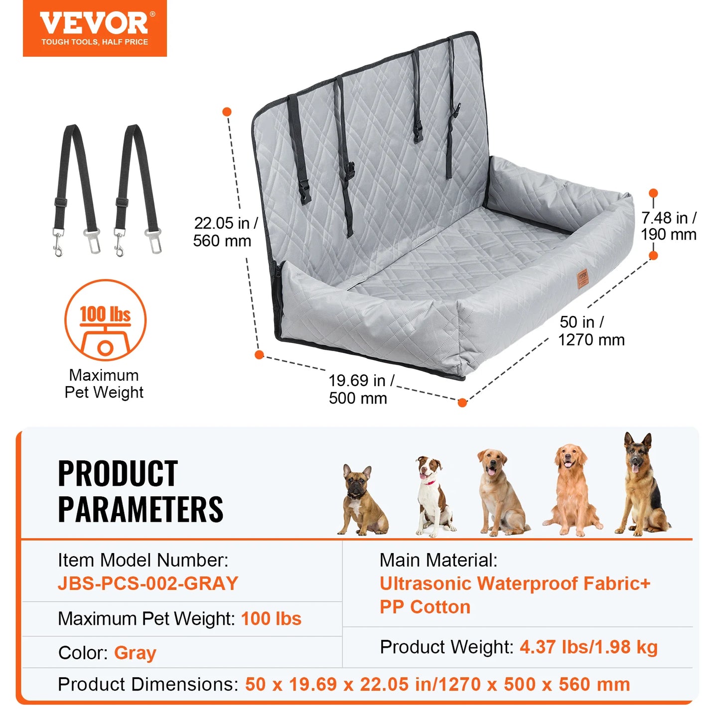 Waterproof Pet Car Seat Cover
