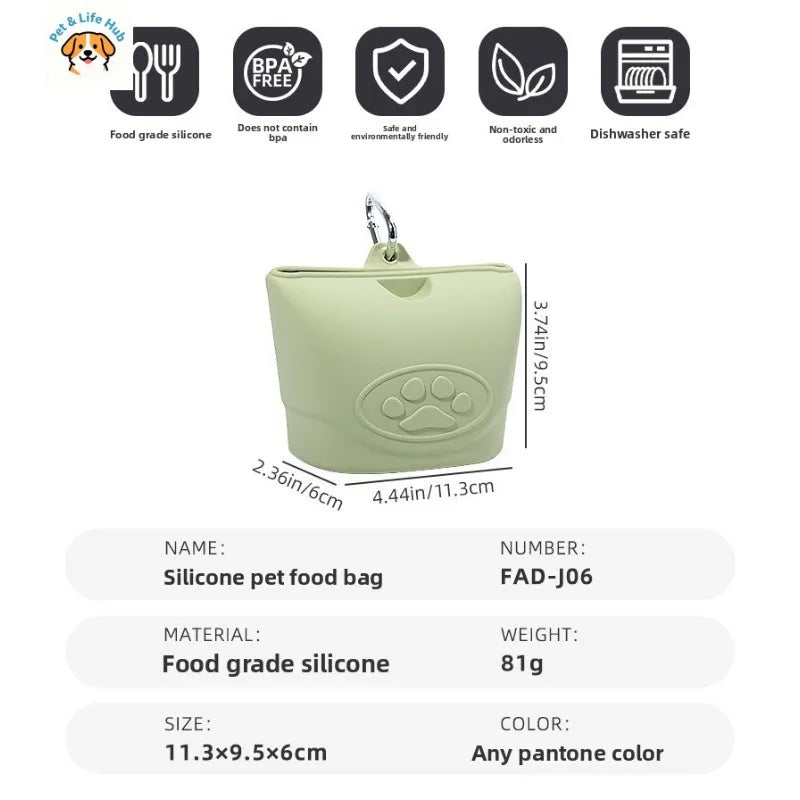 Portable Dog Training Treat Pouch – Hands-Free Snack Bag for Walks & Outdoor Training
